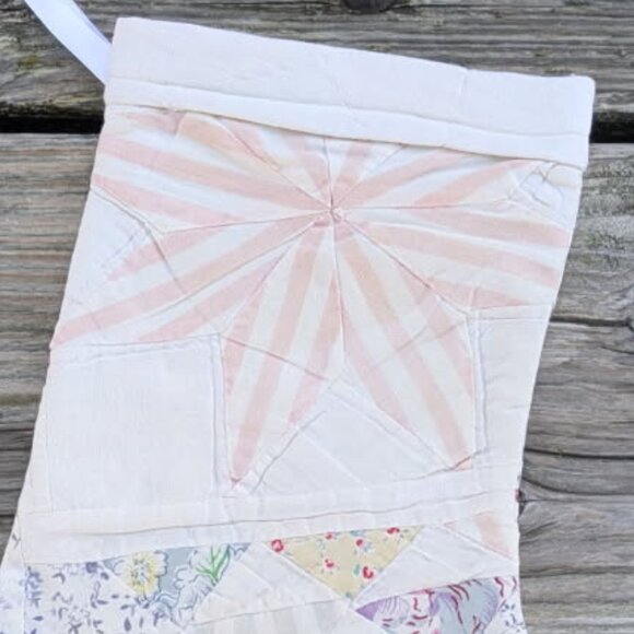 Christmas Stocking Multi Colored Patchwork - Picture 4 of 7